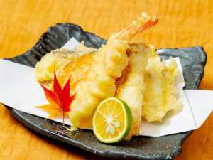 Assorted shrimp and fish tempura