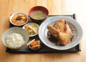 Deep-fried half-fish set meal