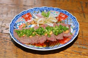 Seared bonito with ponzu sauce