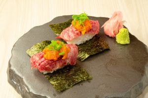 Wagyu Beef Uni Roe Sushi